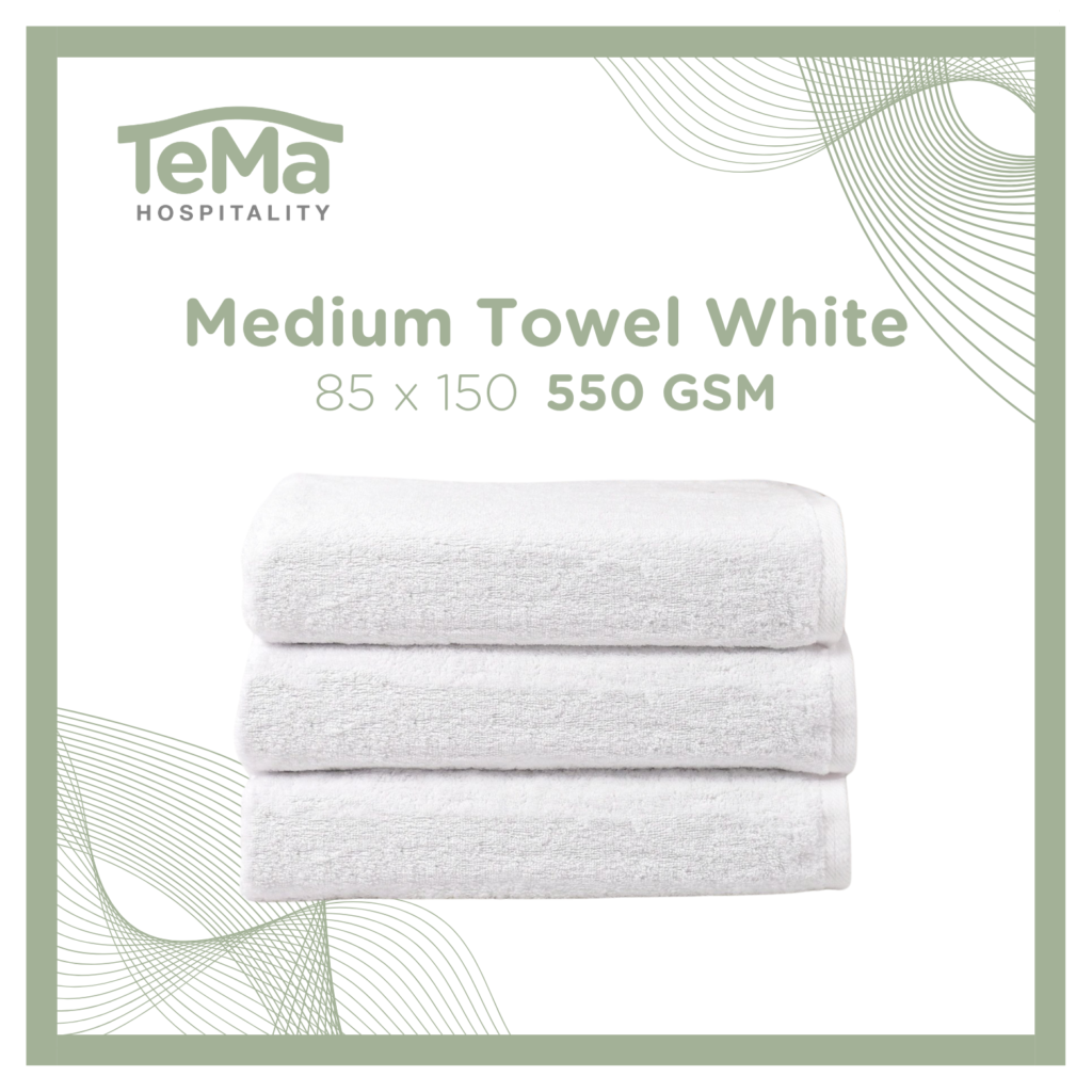 Medium Towel 550 GSM White