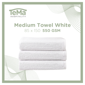 Medium Towel 550 GSM White